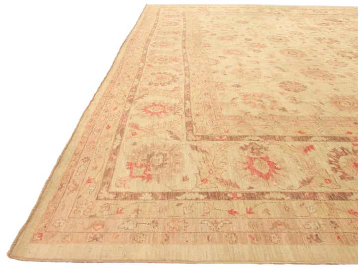 455cm x 710cm Noué main Peshawar Ziegler Tapis Oriental