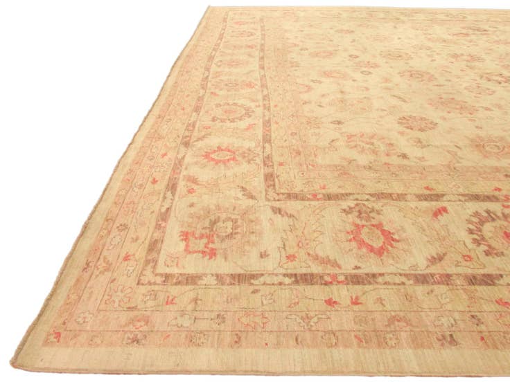 Vue détaillée : 455cm x 710cm Noué main Peshawar Ziegler Tapis Oriental