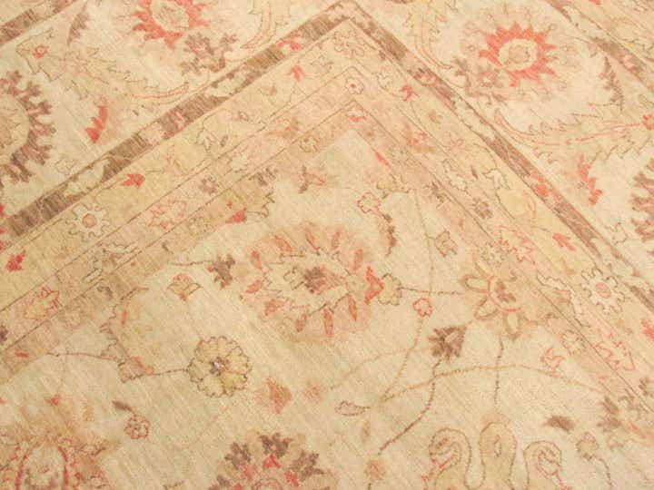 455cm x 710cm Noué main Peshawar Ziegler Tapis Oriental
