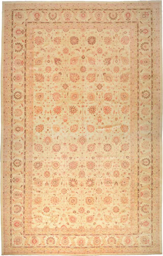455cm x 710cm Noué main Peshawar Ziegler Tapis Oriental