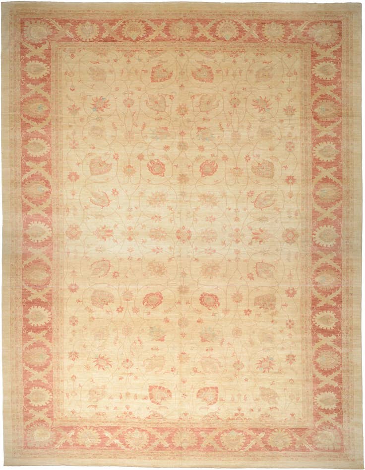 Detail image of 15' 7 x 22' 8 Hand Knotted Peshawar Ziegler Oriental Rug