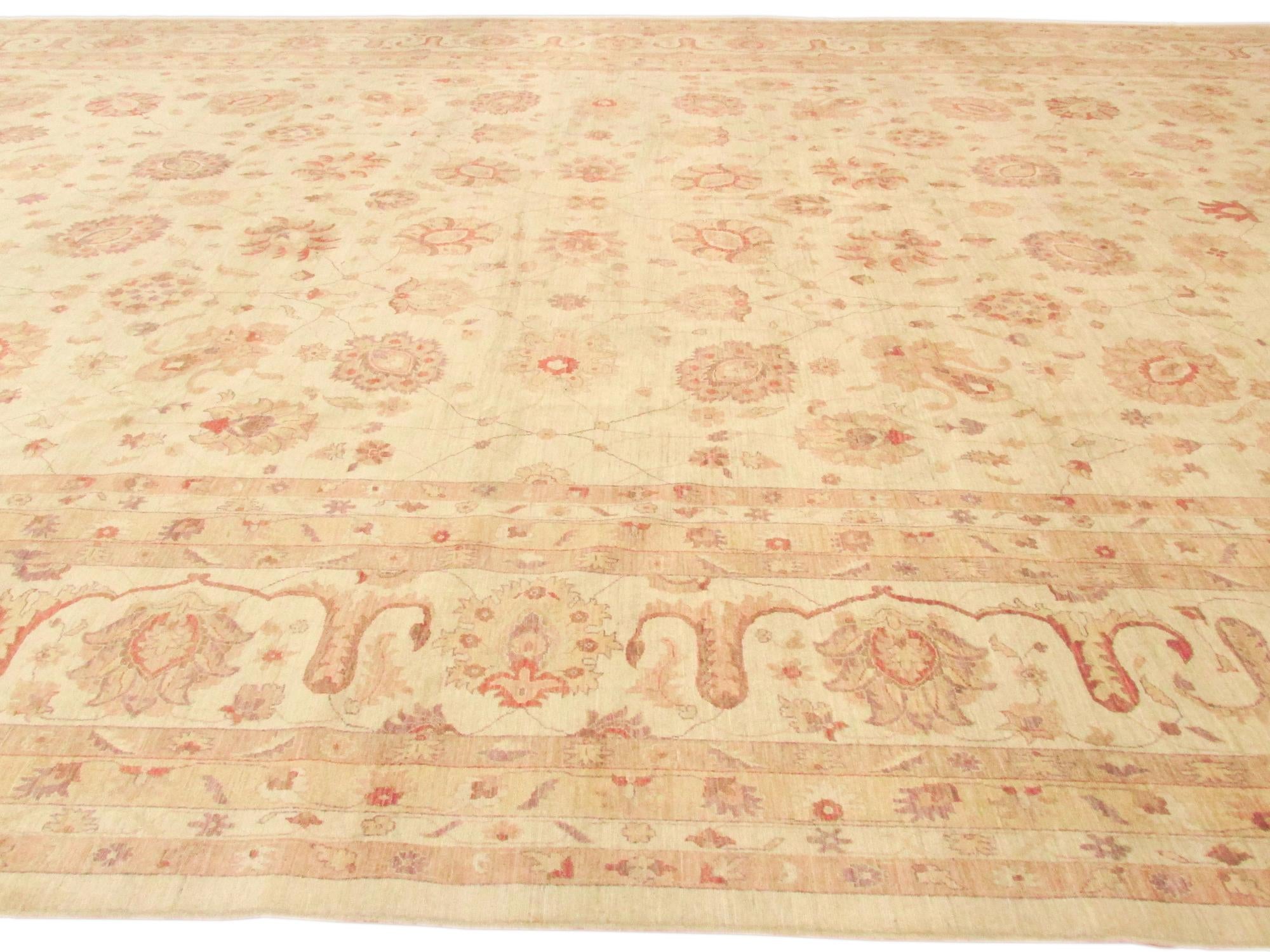 16' 11 x 25' 6 Hand Knotted Peshawar Ziegler Oriental Rug