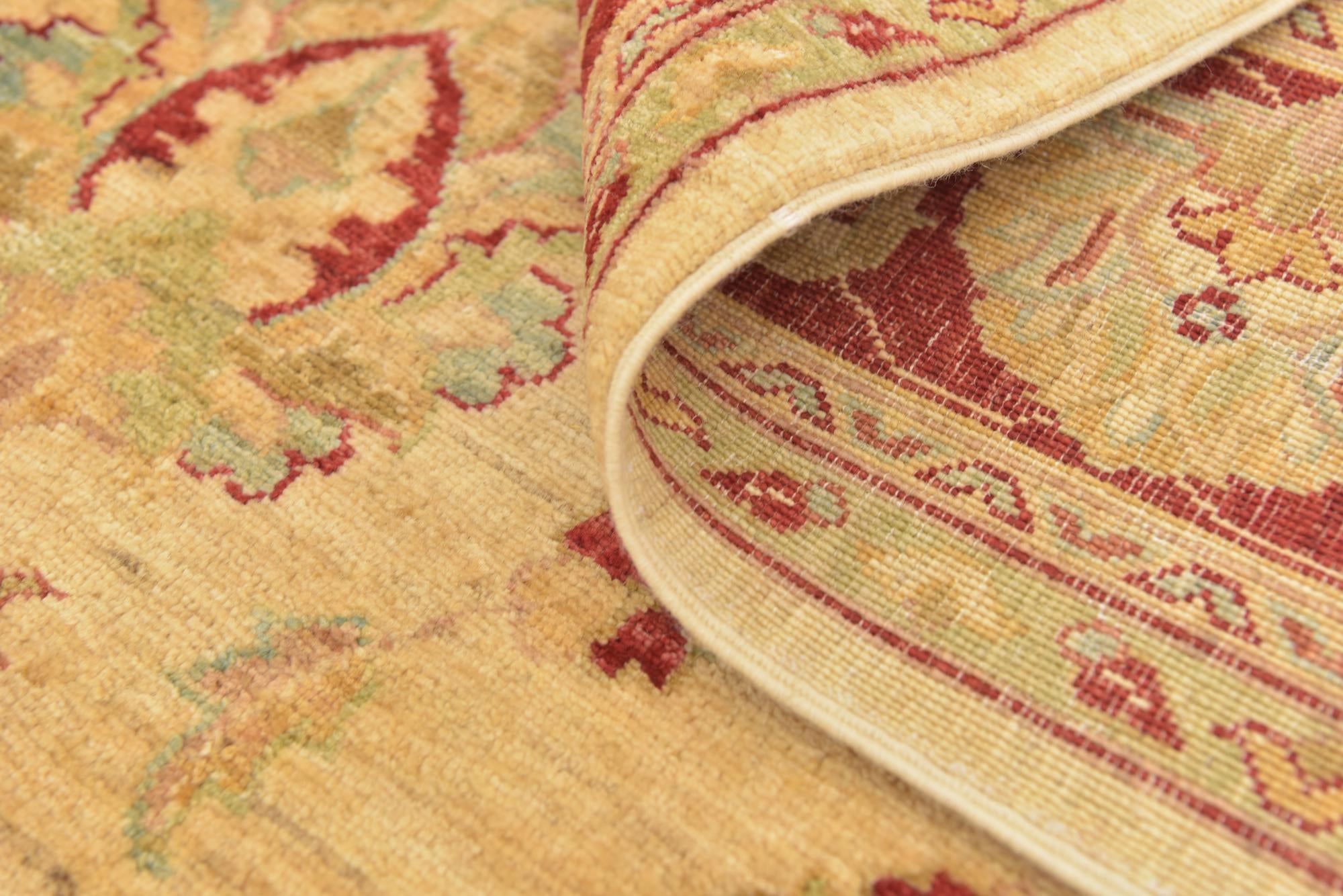 6' 6 x 8' 9 Hand Knotted Peshawar Ziegler Rug