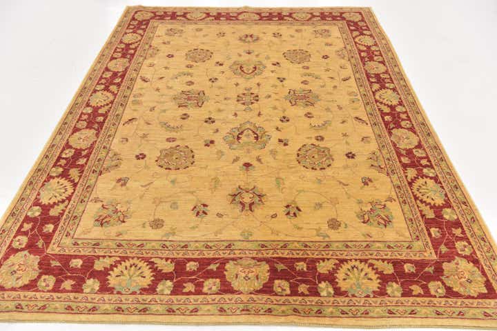 6' 6 x 8' 9 Hand Knotted Peshawar Ziegler Rug