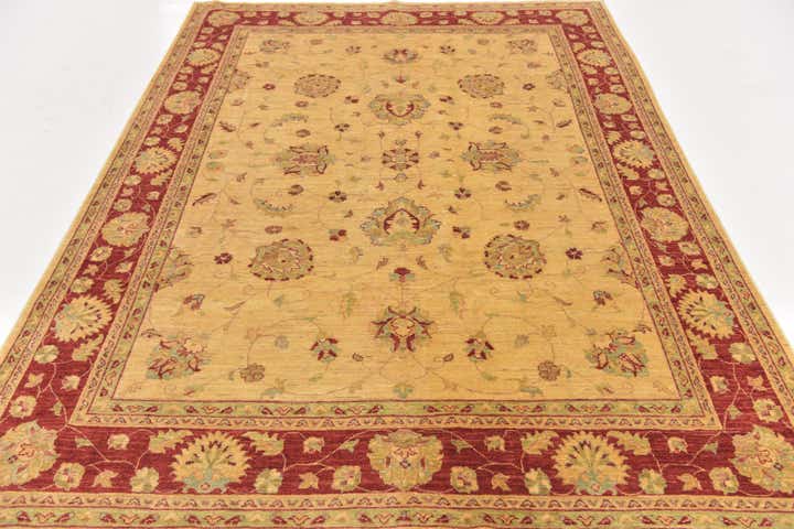 6' 6 x 8' 9 Hand Knotted Peshawar Ziegler Rug