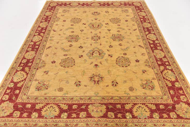 Detail image of 6' 6 x 8' 9 Hand Knotted Peshawar Ziegler Rug