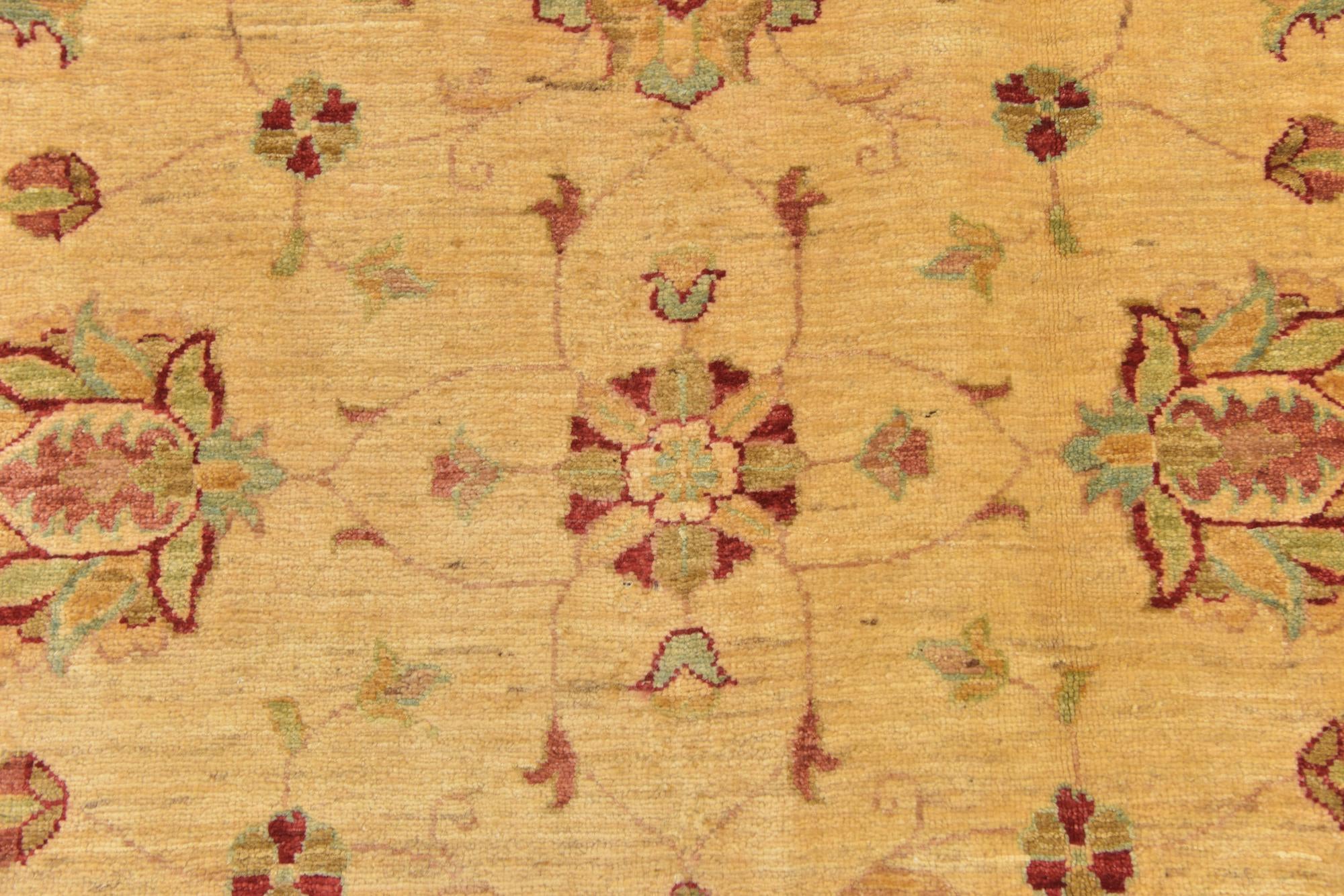 6' 6 x 8' 9 Hand Knotted Peshawar Ziegler Rug