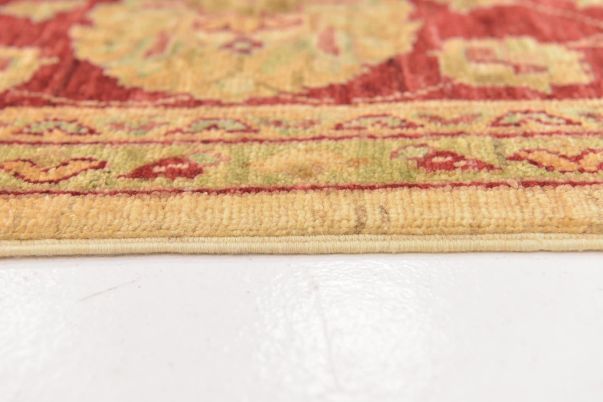 6' 6 x 8' 9 Hand Knotted Peshawar Ziegler Rug