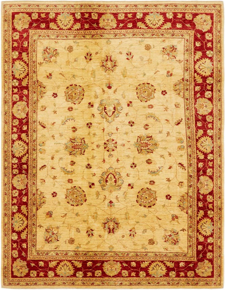 Detail image of 6' 6 x 8' 9 Hand Knotted Peshawar Ziegler Rug