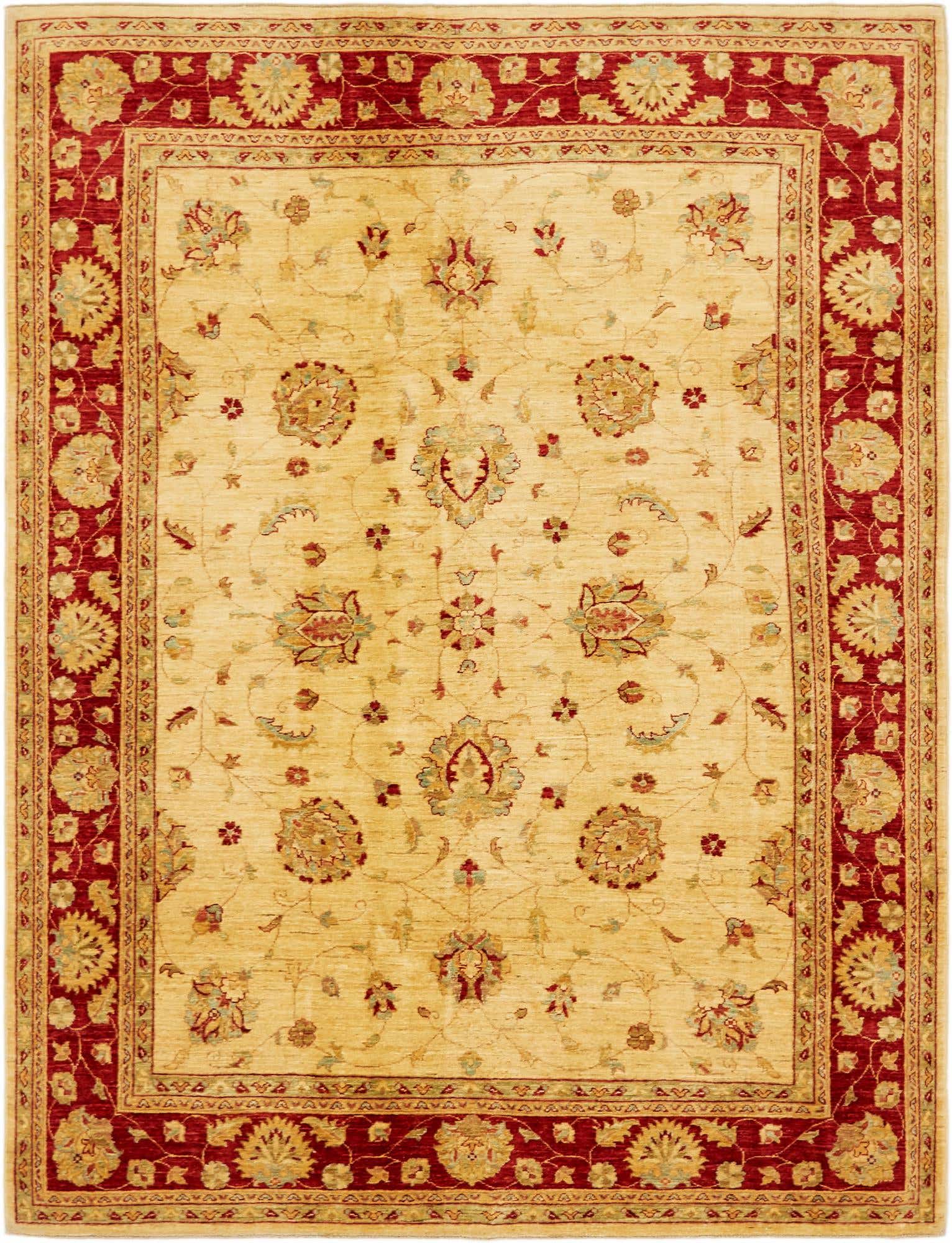 6' 6 x 8' 9 Hand Knotted Peshawar Ziegler Rug