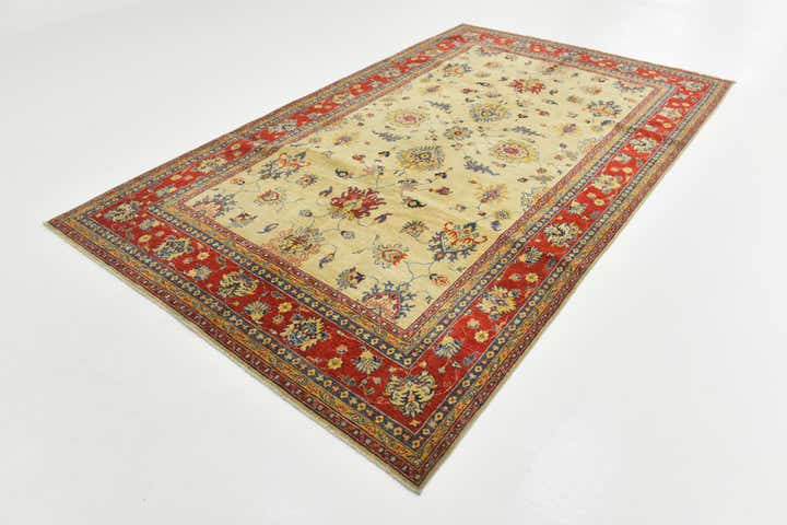 6' 3 x 10' 5 Hand Knotted Peshawar Ziegler Rug