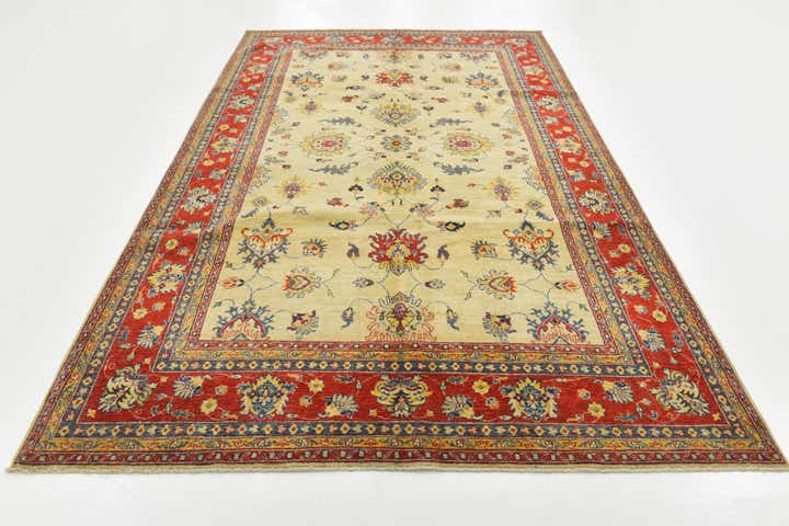 6' 3 x 10' 5 Hand Knotted Peshawar Ziegler Rug