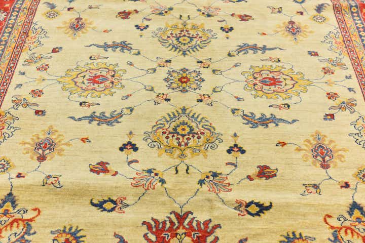 6' 3 x 10' 5 Hand Knotted Peshawar Ziegler Rug
