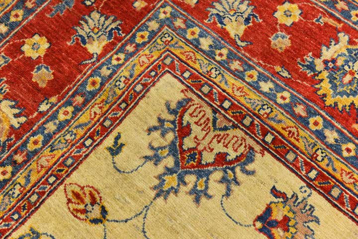 6' 3 x 10' 5 Hand Knotted Peshawar Ziegler Rug
