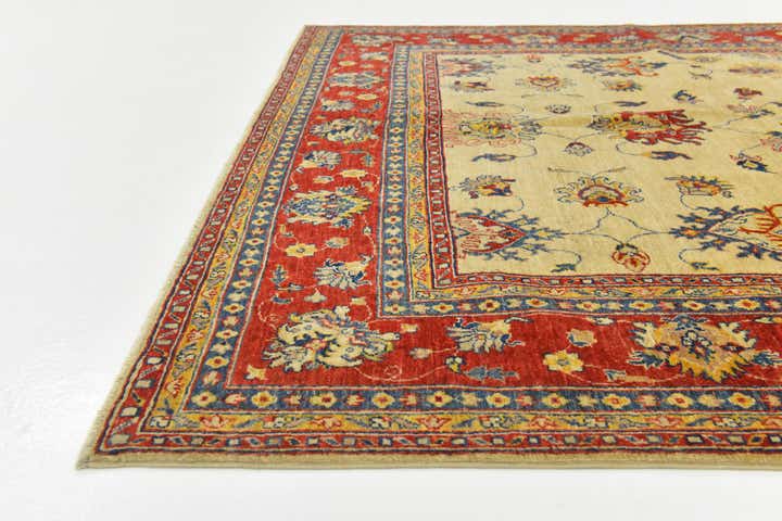 6' 3 x 10' 5 Hand Knotted Peshawar Ziegler Rug