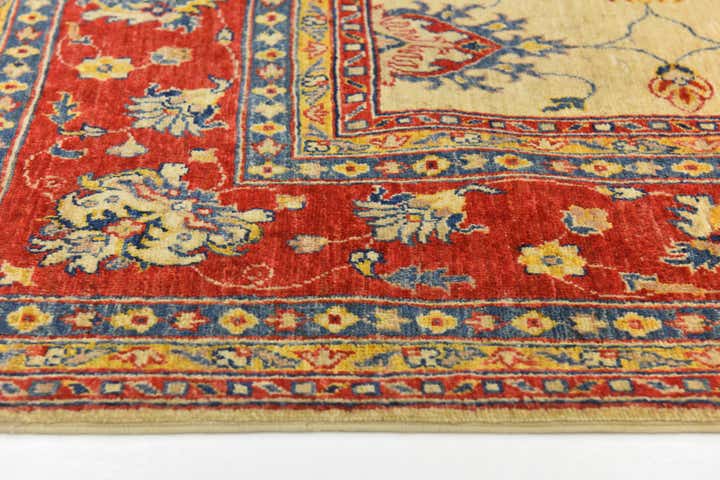 6' 3 x 10' 5 Hand Knotted Peshawar Ziegler Rug