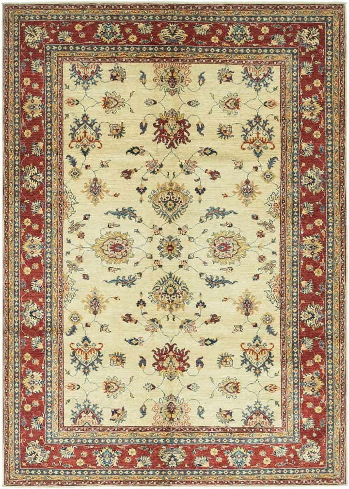 6' 3 x 10' 5 Hand Knotted Peshawar Ziegler Rug