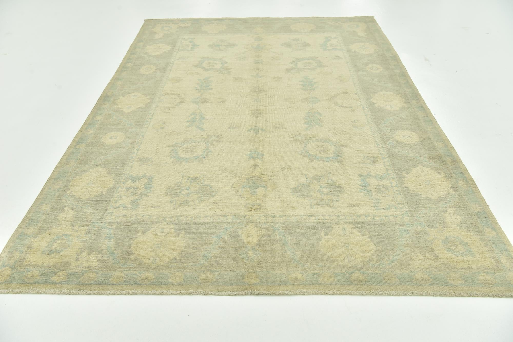 6' 7 x 9' 6 Hand Knotted Peshawar Ziegler Rug