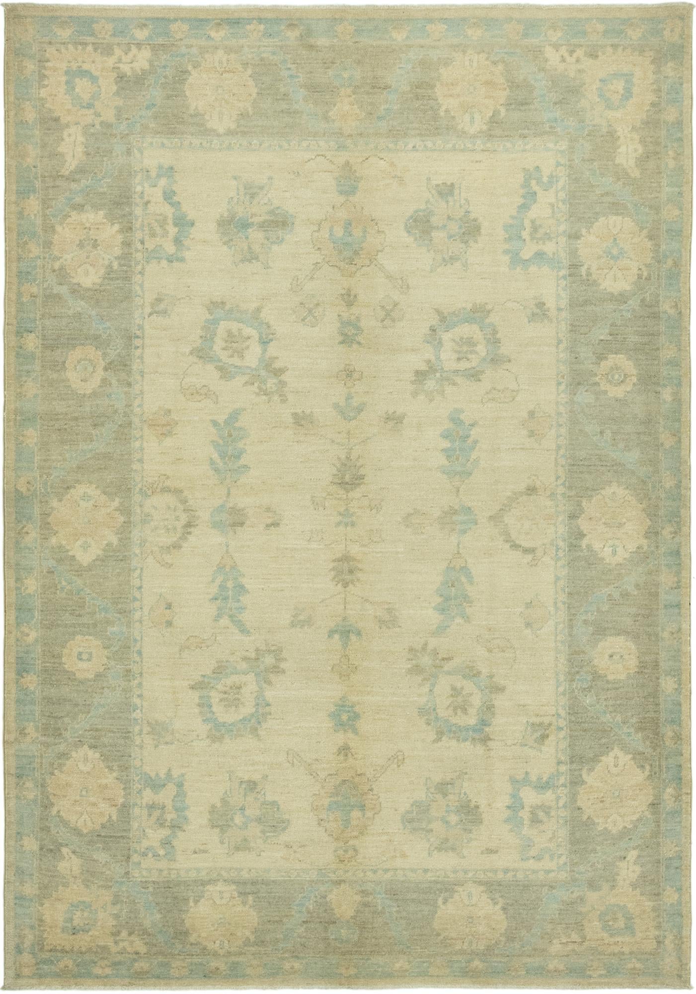 6' 7 x 9' 6 Hand Knotted Peshawar Ziegler Rug