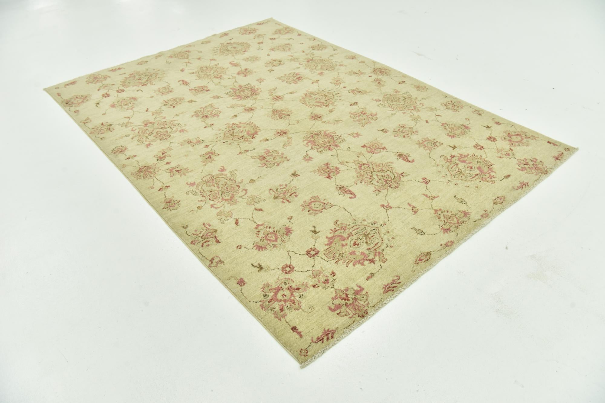 5' 7 x 7' 10 Hand Knotted Peshawar Ziegler Rug