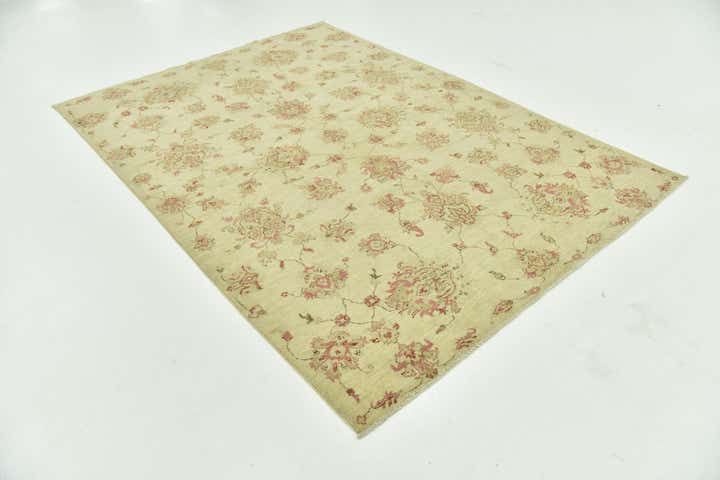 5' 7 x 7' 10 Hand Knotted Peshawar Ziegler Rug