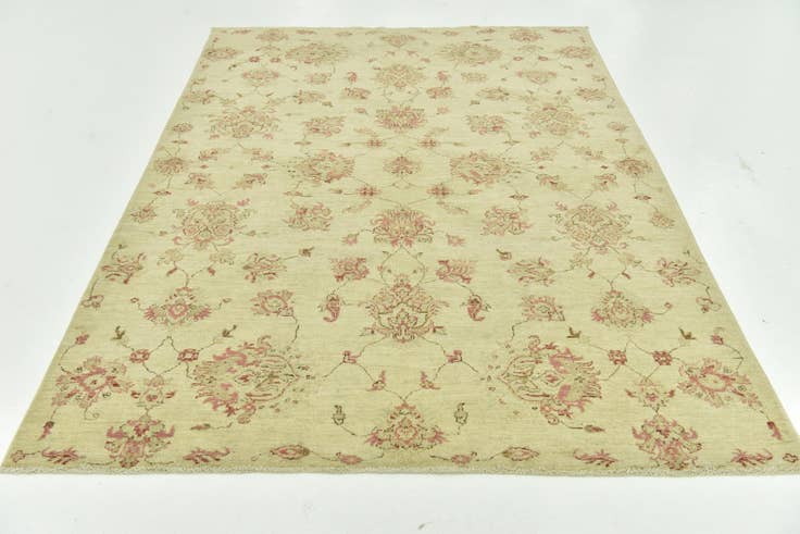 Detail image of 5' 7 x 7' 10 Hand Knotted Peshawar Ziegler Rug