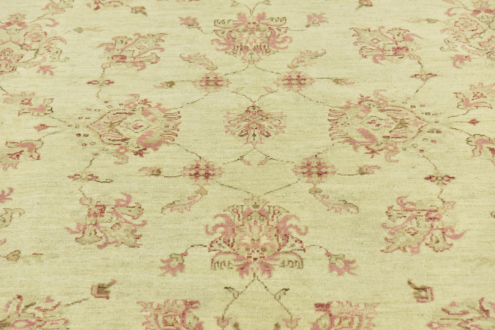 5' 7 x 7' 10 Hand Knotted Peshawar Ziegler Rug