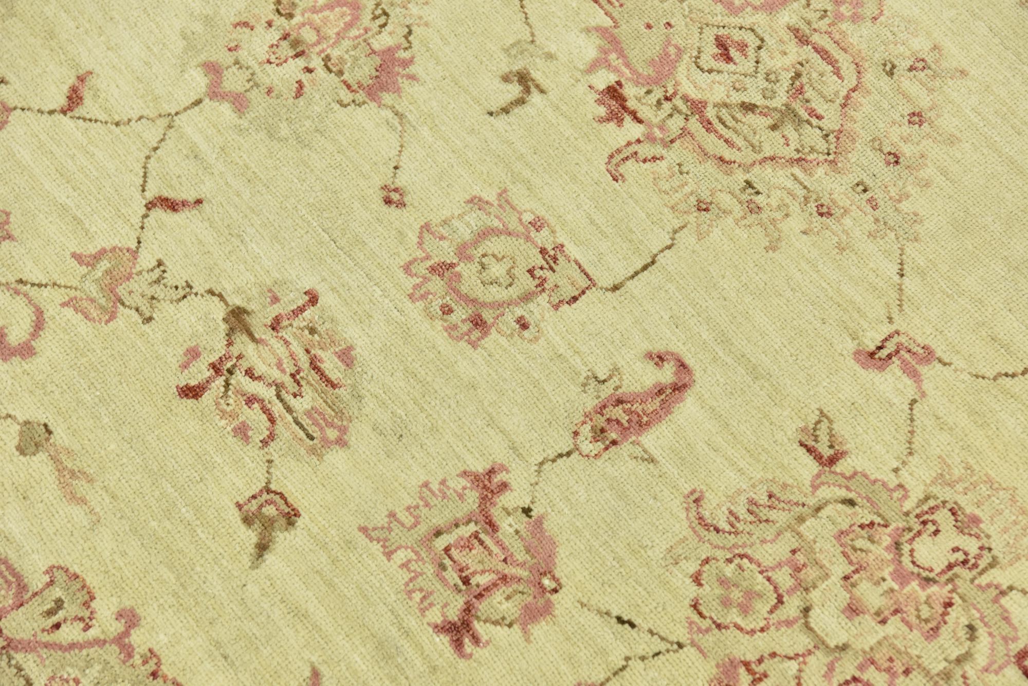 5' 7 x 7' 10 Hand Knotted Peshawar Ziegler Rug