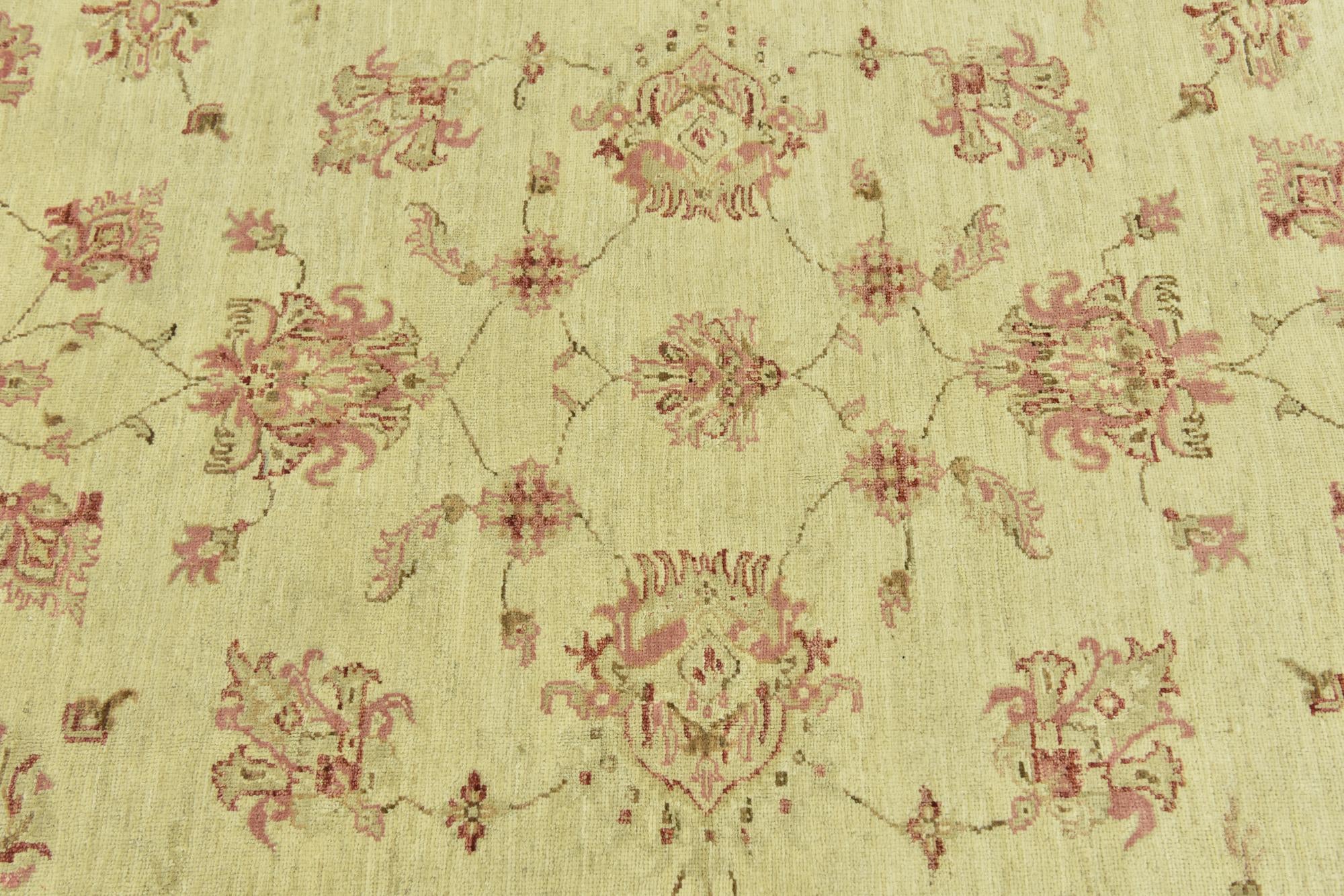 5' 7 x 7' 10 Hand Knotted Peshawar Ziegler Rug