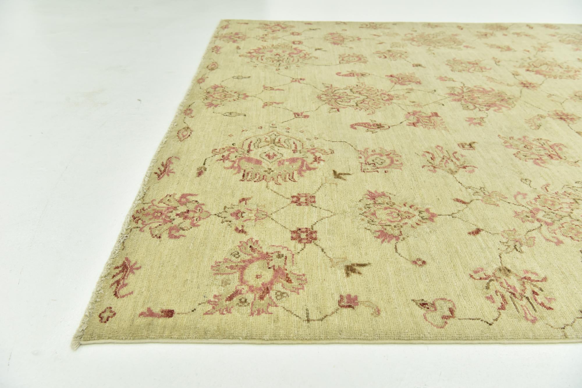 5' 7 x 7' 10 Hand Knotted Peshawar Ziegler Rug
