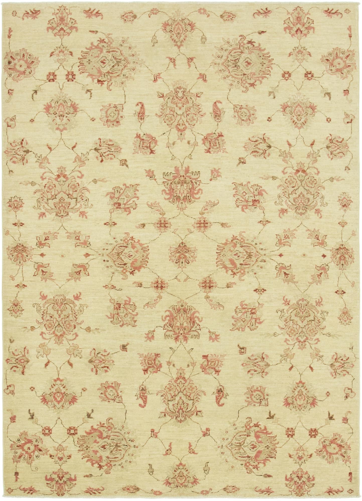5' 7 x 7' 10 Hand Knotted Peshawar Ziegler Rug