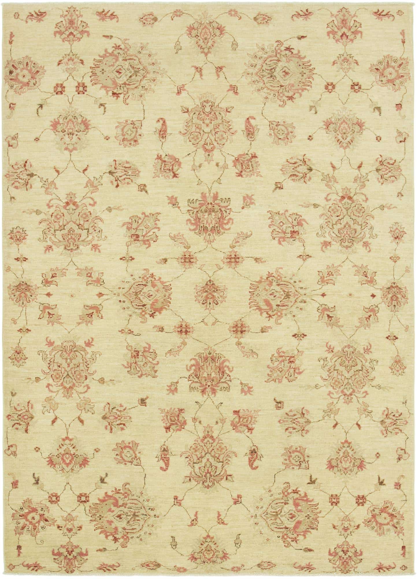 5' 7 x 7' 10 Hand Knotted Peshawar Ziegler Rug