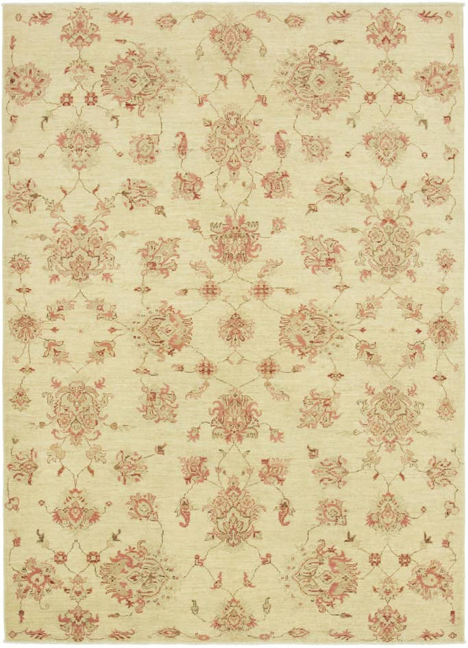 Detail image of 5' 7 x 7' 10 Hand Knotted Peshawar Ziegler Rug