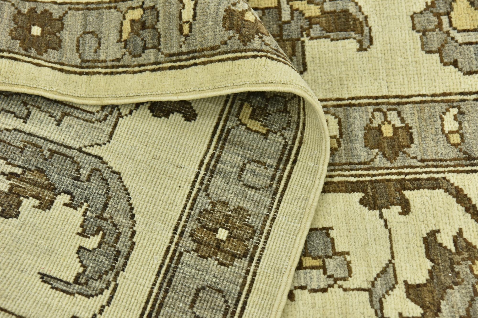 11' 6 x 13' Hand Knotted Peshawar Ziegler Rug