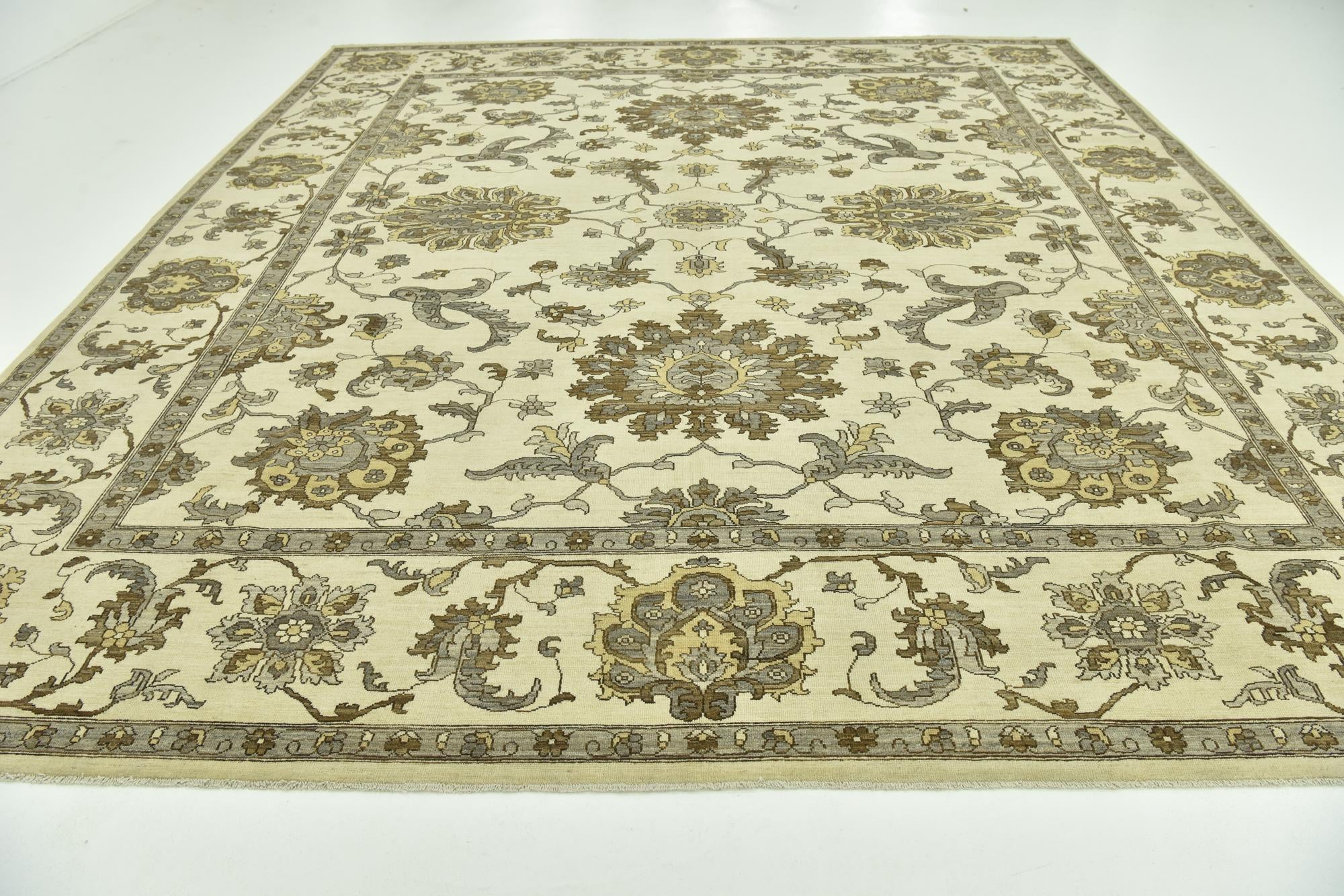 11' 6 x 13' Hand Knotted Peshawar Ziegler Rug