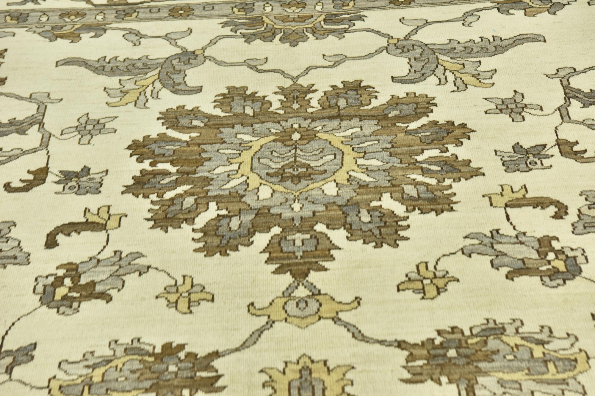 11' 6 x 13' Hand Knotted Peshawar Ziegler Rug
