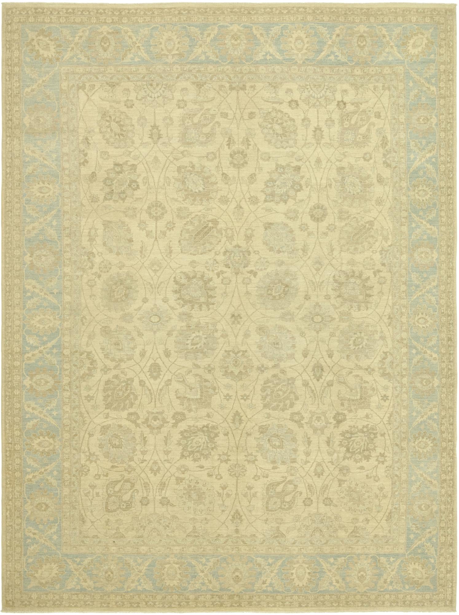 9' 10 x 13' 7 Hand Knotted Peshawar Ziegler Rug