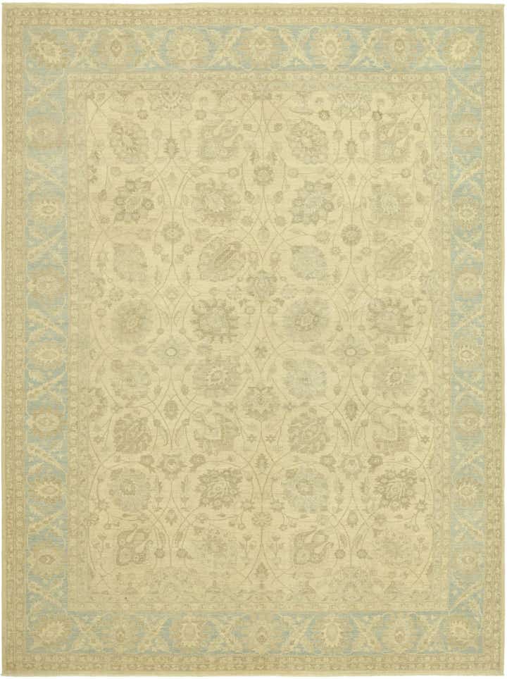 9' 10 x 13' 7 Hand Knotted Peshawar Ziegler Rug