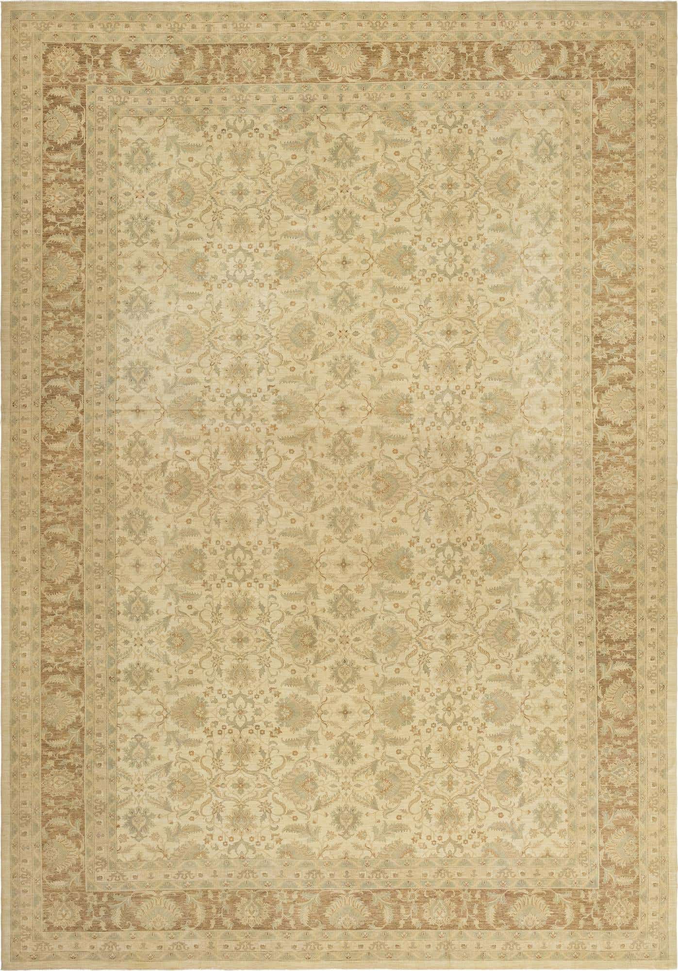 18' x 25' 6 Hand Knotted Peshawar Ziegler Rug