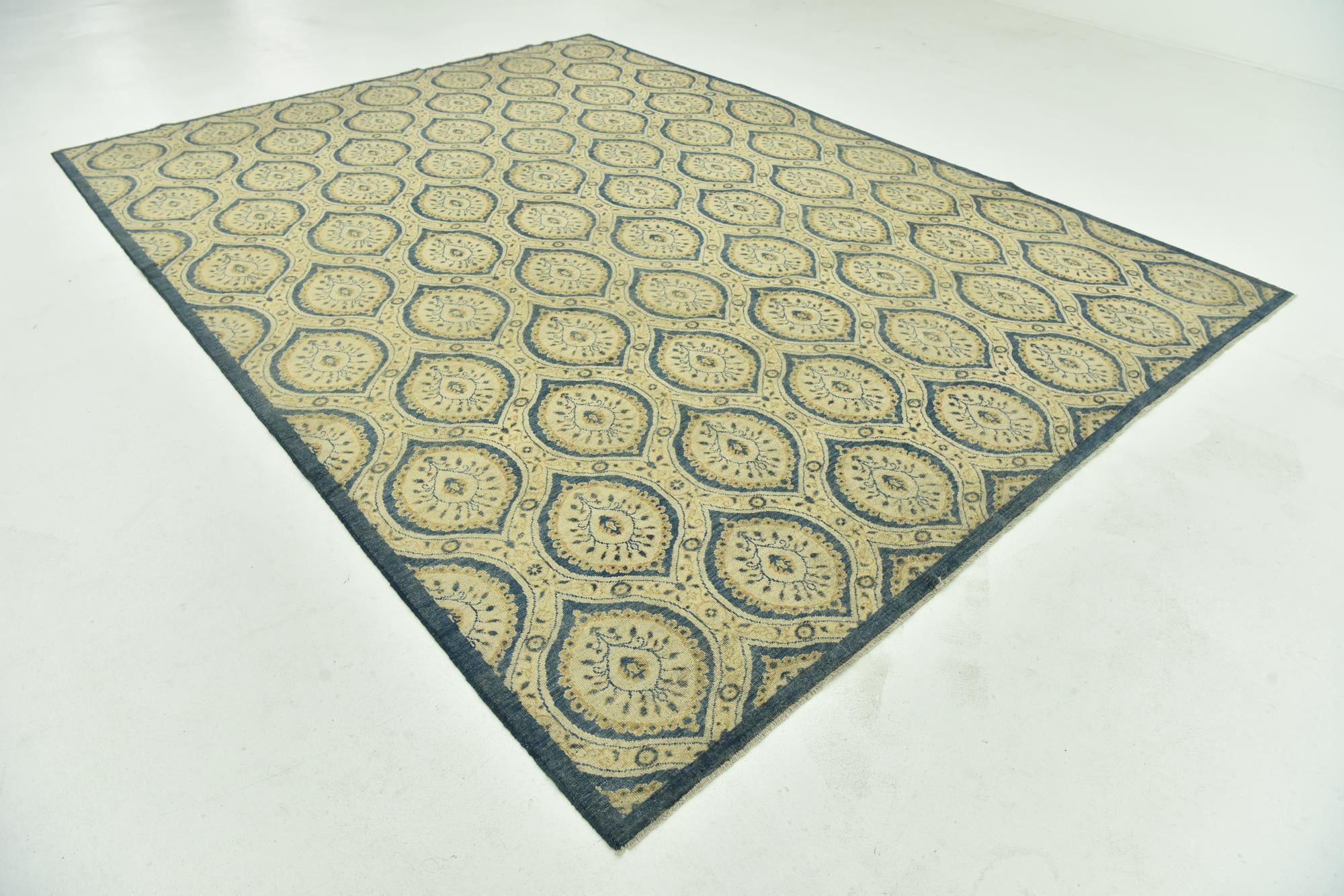 8' 10 x 12' Hand Knotted Peshawar Ziegler Rug