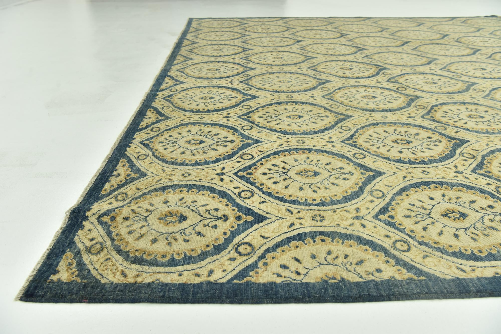 8' 10 x 12' Hand Knotted Peshawar Ziegler Rug