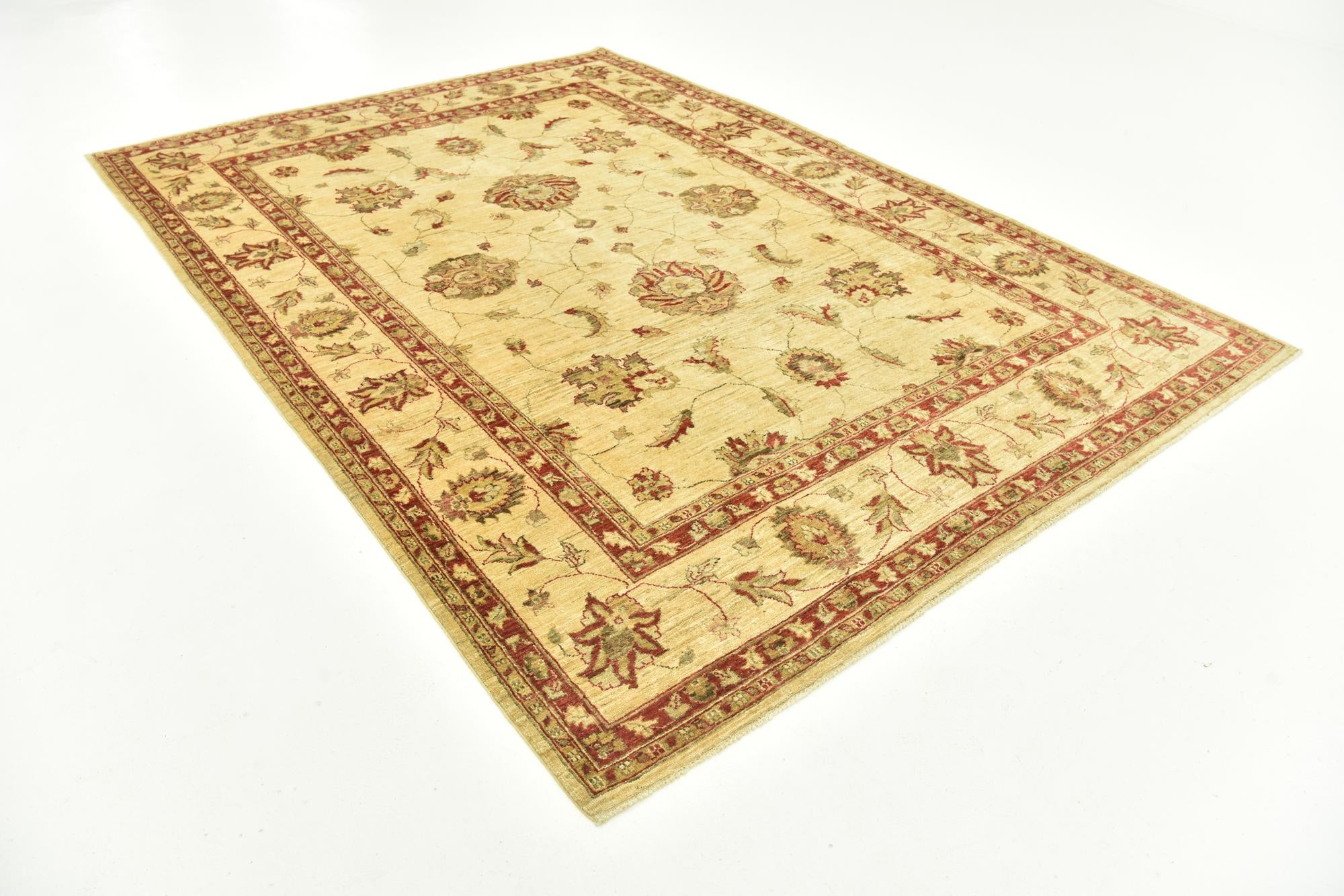 7' 2 x 10' 2 Hand Knotted Peshawar Ziegler Rug