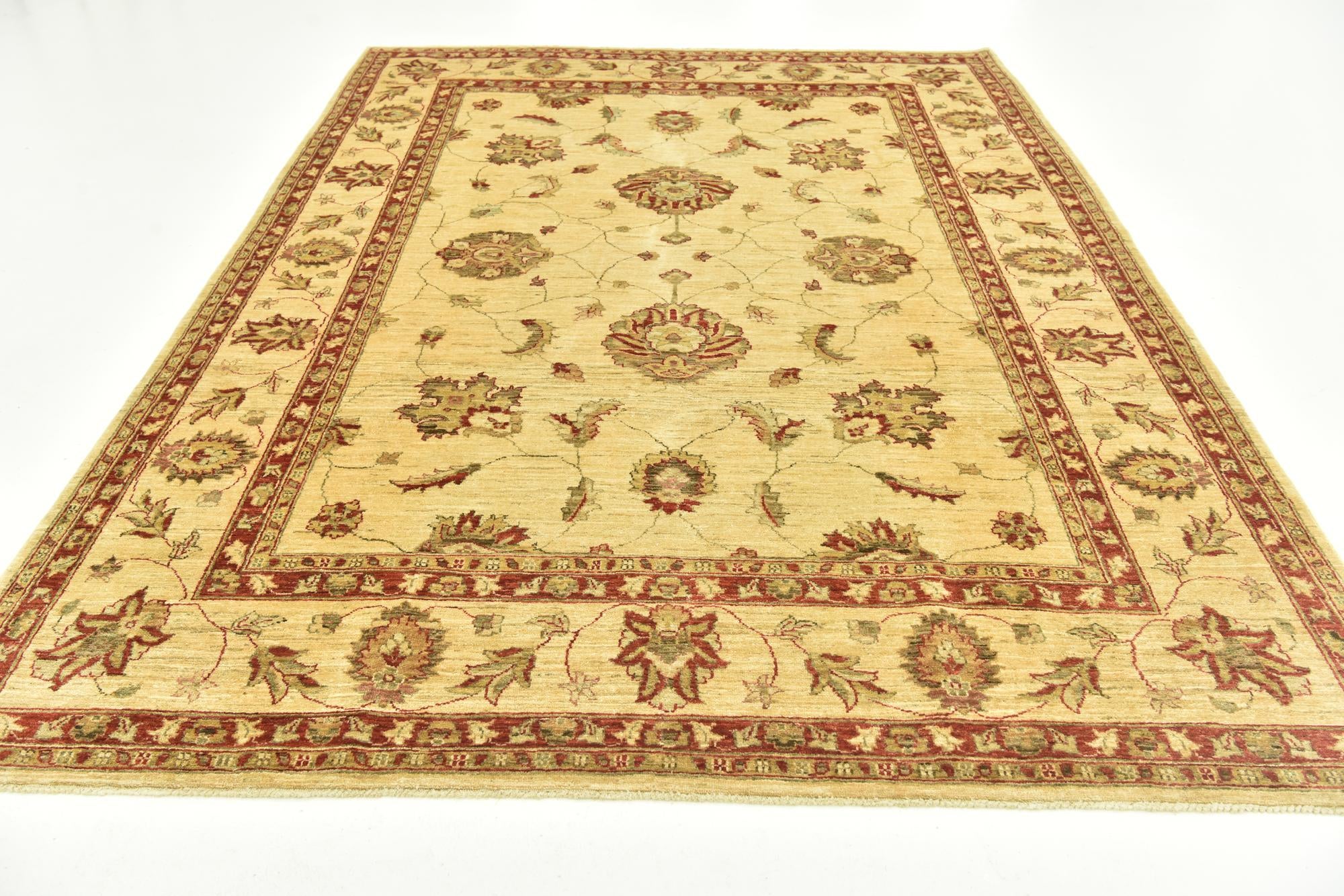 7' 2 x 10' 2 Hand Knotted Peshawar Ziegler Rug