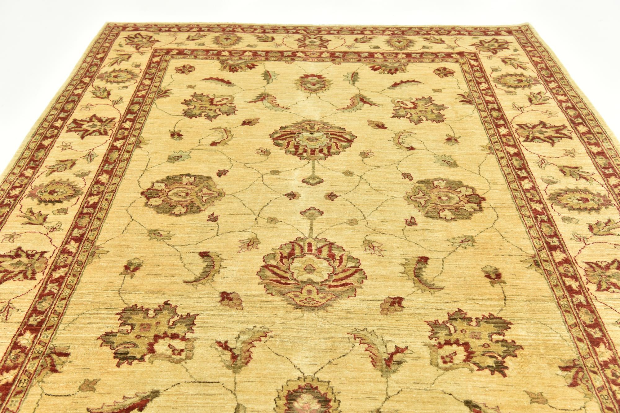 7' 2 x 10' 2 Hand Knotted Peshawar Ziegler Rug