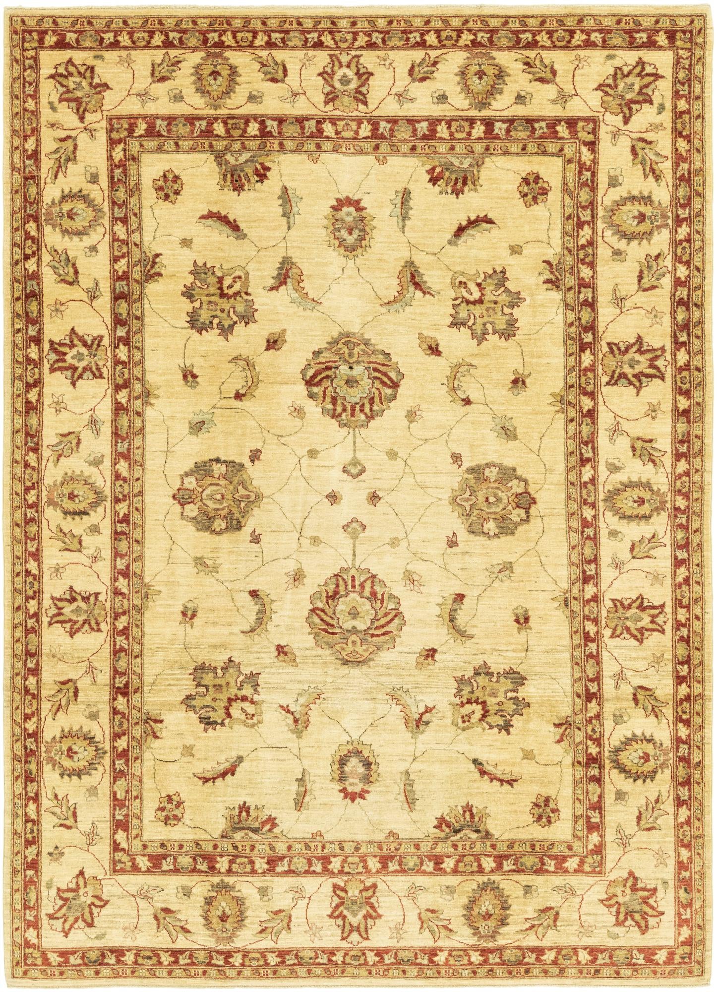 7' 2 x 10' 2 Hand Knotted Peshawar Ziegler Rug