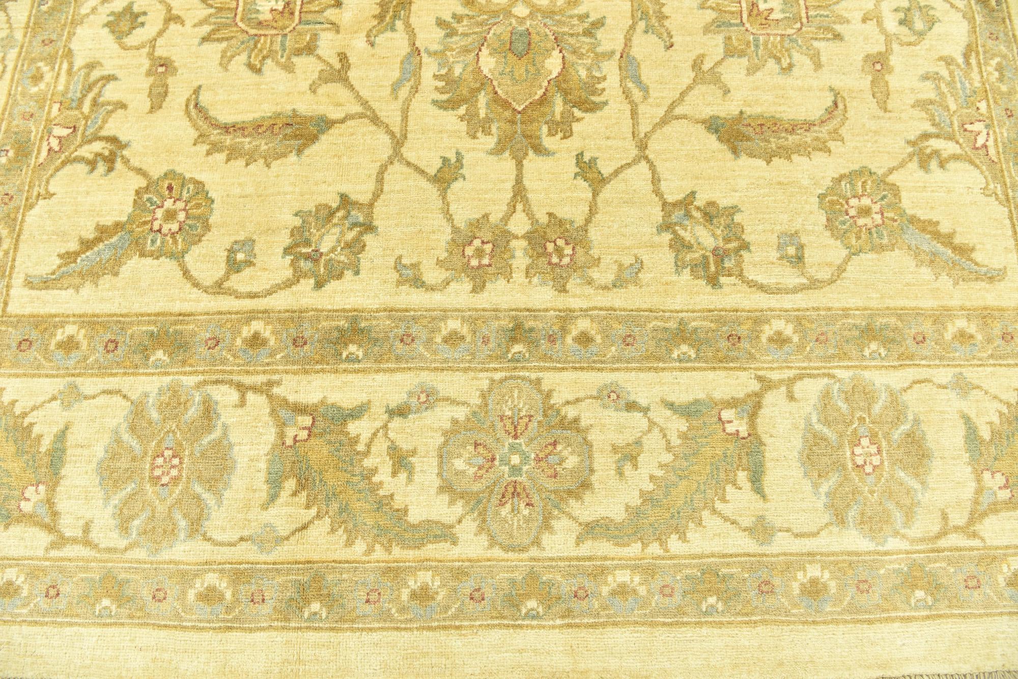 6' 7 x 10' Hand Knotted Peshawar Ziegler Rug