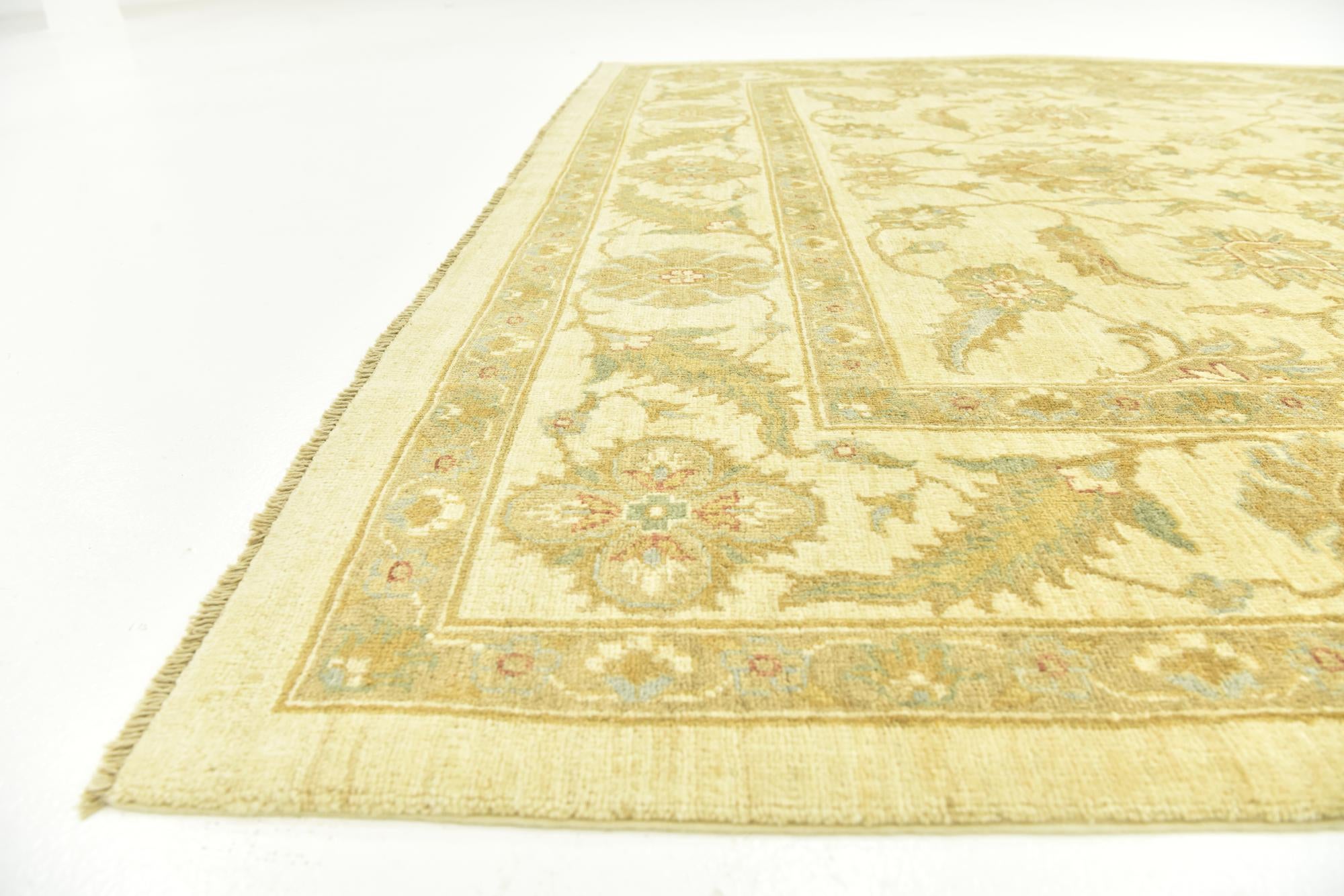 6' 7 x 10' Hand Knotted Peshawar Ziegler Rug