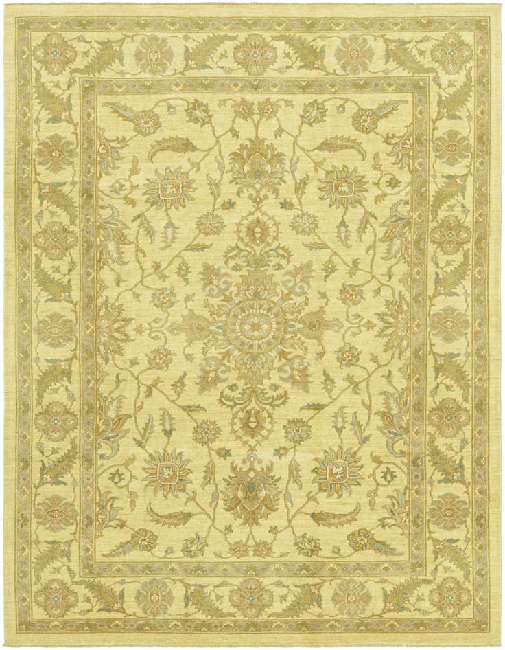 Detail image of 6' 7 x 10' Hand Knotted Peshawar Ziegler Rug