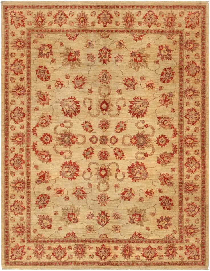 Detail image of 6' x 8' 3 Hand Knotted Peshawar Ziegler Rug