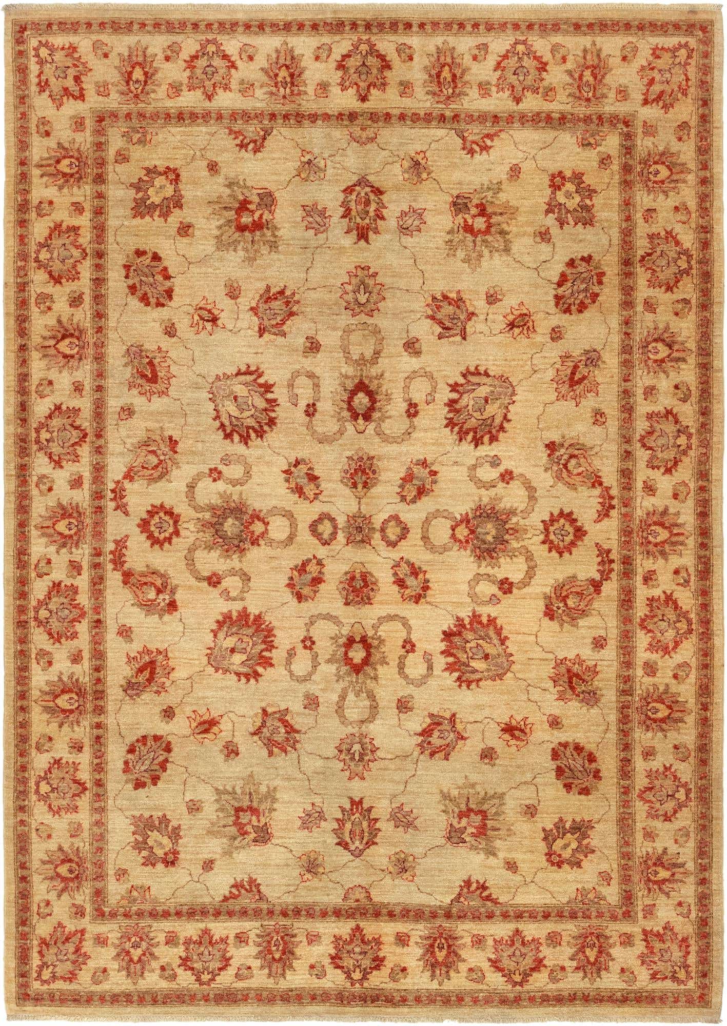 6' x 8' 3 Hand Knotted Peshawar Ziegler Rug
